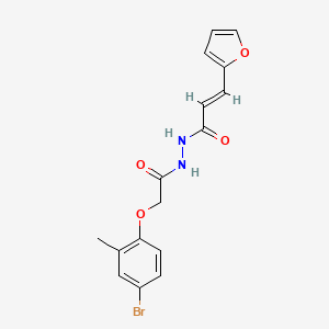 (2E)-N'-[(4-bromo-2-methylphenoxy)acetyl]-3-(furan-2-yl)prop-2-enehydrazide