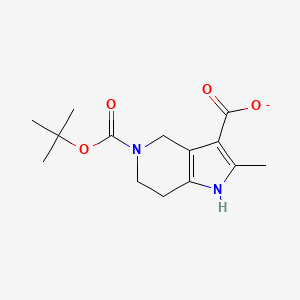 5H-Pyrrolo[3,2-c]pyridine-3,5-dicarboxylic acid, 1,4,6,7-tetrahydro-2-methyl-, 5-(1,1-dimethylethyl) ester