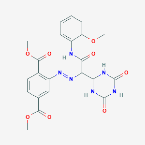 Dimethyl 2-2-(2-methoxyphenyl)amino-2-oxo-1-(1,4,5,6-tetrahydro-4,6-dioxo-1,3,5-triazin-2-yl)ethylazoterephthalate