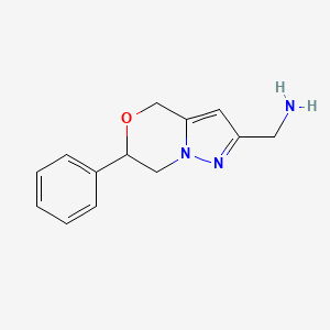 molecular formula C13H15N3O B1480120 (6-phenyl-6,7-dihydro-4H-pyrazolo[5,1-c][1,4]oxazin-2-yl)methanamine CAS No. 2098071-78-2