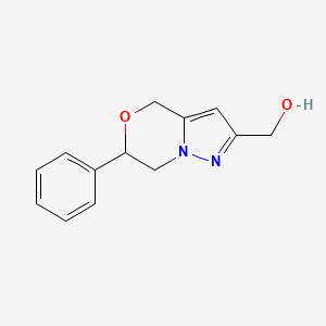 molecular formula C13H14N2O2 B1480121 (6-phenyl-6,7-dihydro-4H-pyrazolo[5,1-c][1,4]oxazin-2-yl)methanol CAS No. 2098013-07-9