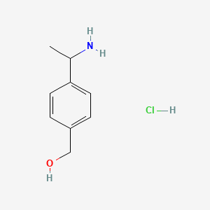 [4-(1-aminoethyl)phenyl]methanol;hydrochloride