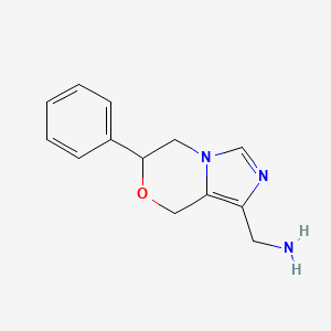 molecular formula C13H15N3O B1480123 (6-phenyl-5,6-dihydro-8H-imidazo[5,1-c][1,4]oxazin-1-yl)methanamine CAS No. 2098071-97-5