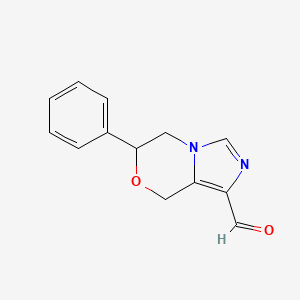molecular formula C13H12N2O2 B1480124 6-phenyl-5,6-dihydro-8H-imidazo[5,1-c][1,4]oxazine-1-carbaldehyde CAS No. 2097997-27-6