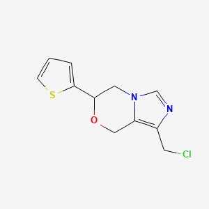 molecular formula C11H11ClN2OS B1480125 1-(chloromethyl)-6-(thiophen-2-yl)-5,6-dihydro-8H-imidazo[5,1-c][1,4]oxazine CAS No. 2092797-95-8