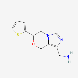 molecular formula C11H13N3OS B1480126 (6-(thiophen-2-yl)-5,6-dihydro-8H-imidazo[5,1-c][1,4]oxazin-1-yl)methanamine CAS No. 2098003-00-8