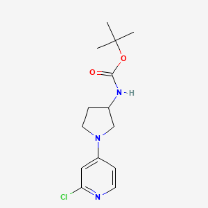 molecular formula C14H20ClN3O2 B1480130 Tert-butyl (1-(2-chloropyridin-4-yl)pyrrolidin-3-yl)carbamate CAS No. 1289059-12-6