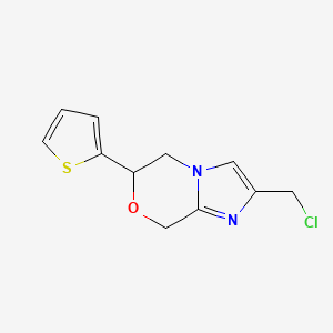 2-(chloromethyl)-6-(thiophen-2-yl)-5,6-dihydro-8H-imidazo[2,1-c][1,4]oxazine