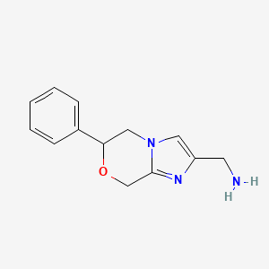 molecular formula C13H15N3O B1480139 (6-phenyl-5,6-dihydro-8H-imidazo[2,1-c][1,4]oxazin-2-yl)methanamine CAS No. 2098111-98-7