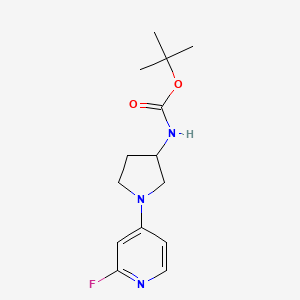 molecular formula C14H20FN3O2 B1480141 Tert-butyl (1-(2-fluoropyridin-4-yl)pyrrolidin-3-yl)carbamate CAS No. 2098117-10-1
