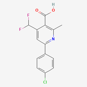 6-(4-Chlorophenyl)-4-(difluoromethyl)-2-methylnicotinic acid
