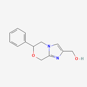 molecular formula C13H14N2O2 B1480148 (6-phenyl-5,6-dihydro-8H-imidazo[2,1-c][1,4]oxazin-2-yl)methanol CAS No. 2098111-91-0