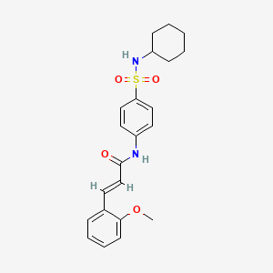 (2E)-N-[4-(cyclohexylsulfamoyl)phenyl]-3-(2-methoxyphenyl)prop-2-enamide