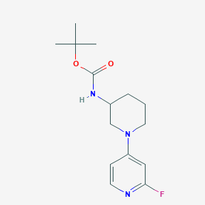 molecular formula C15H22FN3O2 B1480154 叔丁基（1-(2-氟吡啶-4-基)哌啶-3-基)氨基甲酸酯 CAS No. 2098133-35-6
