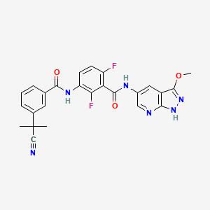 3-{[3-(2-Cyanopropan-2-Yl)benzoyl]amino}-2,6-Difluoro-N-(3-Methoxy-2h-Pyrazolo[3,4-B]pyridin-5-Yl)benzamide