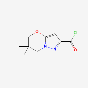 6,6-dimethyl-6,7-dihydro-5H-pyrazolo[5,1-b][1,3]oxazine-2-carbonyl chloride