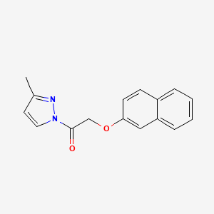 1-(3-methyl-1H-pyrazol-1-yl)-2-(naphthalen-2-yloxy)ethanone