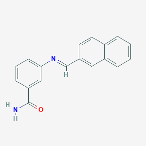 3-{[(E)-naphthalen-2-ylmethylidene]amino}benzamide