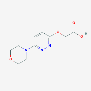 molecular formula C10H13N3O4 B1480157 2-((6-Morpholinopyridazin-3-yl)oxy)acetic acid CAS No. 2098083-71-5