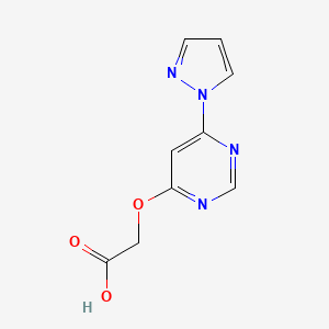 2-((6-(1H-pyrazol-1-yl)pyrimidin-4-yl)oxy)acetic acid