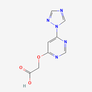 molecular formula C8H7N5O3 B1480160 2-((6-(1H-1,2,4-triazol-1-yl)pyrimidin-4-yl)oxy)acetic acid CAS No. 2097967-41-2