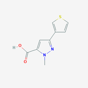 molecular formula C9H8N2O2S B1480161 1-methyl-3-(thiophen-3-yl)-1H-pyrazole-5-carboxylic acid CAS No. 2090318-56-0