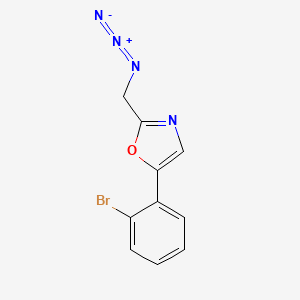 molecular formula C10H7BrN4O B1480172 2-(Azidomethyl)-5-(2-bromophenyl)oxazole CAS No. 2089540-87-2