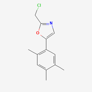 molecular formula C13H14ClNO B1480173 2-(Chloromethyl)-5-(2,4,5-trimethylphenyl)oxazole CAS No. 2092466-34-5