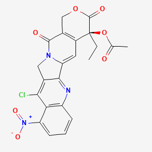 [(19S)-10-chloro-19-ethyl-8-nitro-14,18-dioxo-17-oxa-3,13-diazapentacyclo[11.8.0.02,11.04,9.015,20]henicosa-1(21),2,4(9),5,7,10,15(20)-heptaen-19-yl] acetate