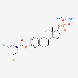 disodium;[(13S)-3-[bis(2-chloroethyl)carbamoyloxy]-13-methyl-6,7,8,9,11,12,14,15,16,17-decahydrocyclopenta[a]phenanthren-17-yl] phosphate