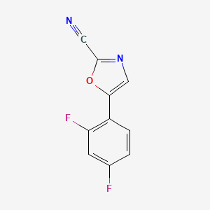 molecular formula C10H4F2N2O B1480176 5-(2,4-Difluorophenyl)oxazole-2-carbonitrile CAS No. 2097963-51-2