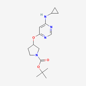 Tert-butyl 3-[6-(cyclopropylamino)pyrimidin-4-yl]oxypyrrolidine-1-carboxylate