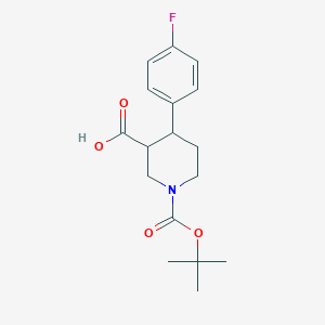 4-(4-Fluorophenyl)-1-[(2-methylpropan-2-yl)oxycarbonyl]piperidine-3-carboxylic acid