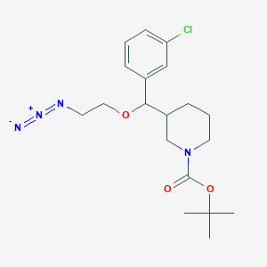 Tert-butyl 3-[2-azidoethoxy-(3-chlorophenyl)methyl]piperidine-1-carboxylate