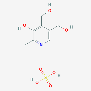 molecular formula C8H13NO7S B14801814 (5-Hydroxy-6-methylpyridine-3,4-diyl)dimethanol sulfate 