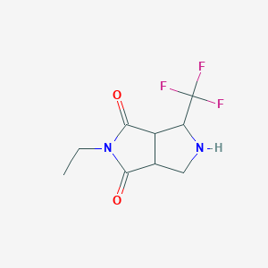 molecular formula C9H11F3N2O2 B1480186 2-乙基-4-(三氟甲基)四氢吡咯并[3,4-c]吡咯-1,3(2H,3aH)-二酮 CAS No. 2098095-08-8