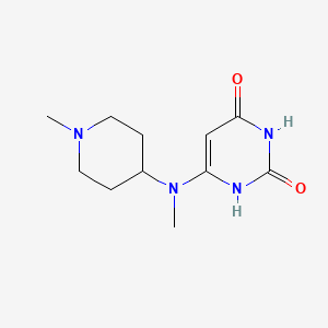 molecular formula C11H18N4O2 B1480189 6-(methyl(1-methylpiperidin-4-yl)amino)pyrimidine-2,4(1H,3H)-dione CAS No. 2098137-17-6