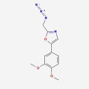 molecular formula C12H12N4O3 B1480192 2-(叠氮甲基)-5-(3,4-二甲氧基苯基)恶唑 CAS No. 2098112-43-5