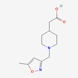 {1-[(5-Methyl-1,2-oxazol-3-yl)methyl]piperidin-4-yl}acetic acid