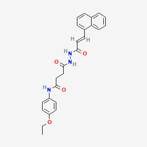 N-(4-ethoxyphenyl)-4-{2-[(2E)-3-(naphthalen-1-yl)prop-2-enoyl]hydrazinyl}-4-oxobutanamide