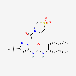 1-{3-Tert-Butyl-1-[2-(1,1-Dioxidothiomorpholin-4-Yl)-2-Oxoethyl]-1h-Pyrazol-5-Yl}-3-Naphthalen-2-Ylurea