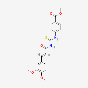 methyl 4-({[(2E)-3-(3,4-dimethoxyphenyl)prop-2-enoyl]carbamothioyl}amino)benzoate