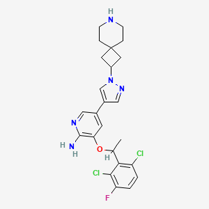 5-[1-(7-Azaspiro[3.5]nonan-2-yl)pyrazol-4-yl]-3-[1-(2,6-dichloro-3-fluorophenyl)ethoxy]pyridin-2-amine