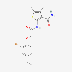 2-{[(2-Bromo-4-ethylphenoxy)acetyl]amino}-4,5-dimethylthiophene-3-carboxamide