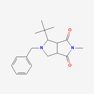 molecular formula C18H24N2O2 B1480196 5-benzyl-4-(tert-butyl)-2-methyltetrahydropyrrolo[3,4-c]pyrrole-1,3(2H,3aH)-dione CAS No. 2097966-02-2
