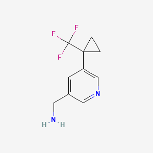 (5-(1-(Trifluoromethyl)cyclopropyl)pyridin-3-yl)methanamine