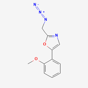 molecular formula C11H10N4O2 B1480198 2-(Azidomethyl)-5-(2-methoxyphenyl)oxazole CAS No. 2098091-79-1