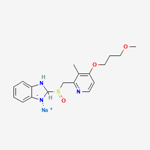 sodium;2-[[4-(3-methoxypropoxy)-3-methylpyridin-2-yl]methylsulfinyl]-1,2-dihydrobenzimidazol-3-ide