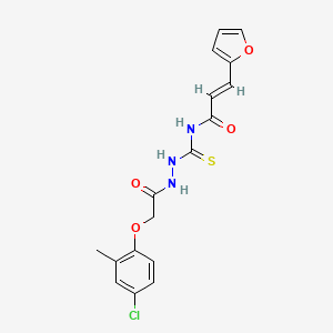 (2E)-N-({2-[(4-chloro-2-methylphenoxy)acetyl]hydrazinyl}carbonothioyl)-3-(furan-2-yl)prop-2-enamide