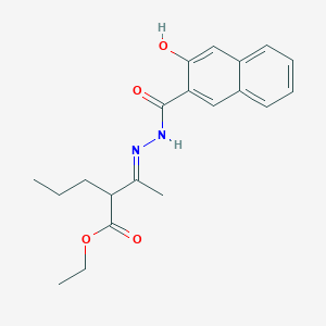 ethyl 2-[(1E)-1-{2-[(3-hydroxynaphthalen-2-yl)carbonyl]hydrazinylidene}ethyl]pentanoate